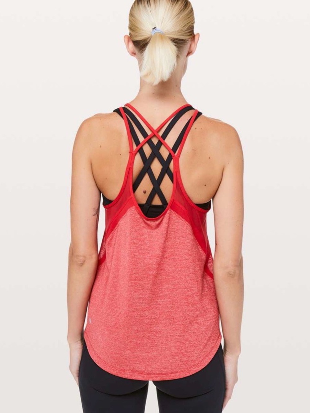 Lululemon Run Off Route Tank Heathered True Red Sz. 8